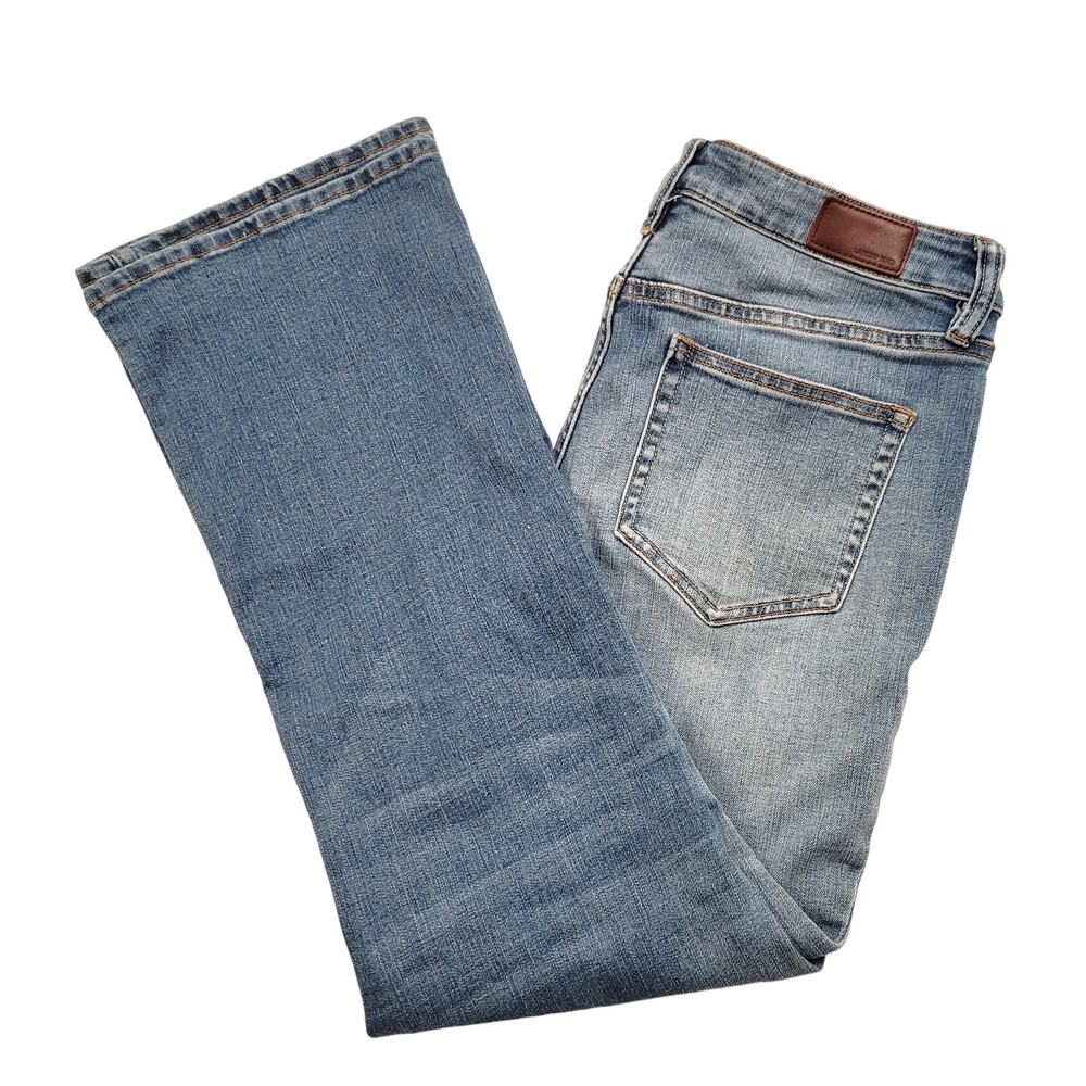 Lands' End Jeans Women's Size 10 Blue Mid Rise Bootcut Denim Stretch Faded